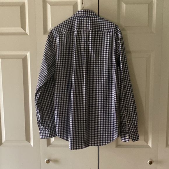 Ralph Lauren mens LG blue and white check button down shirt casual preppy - Picture 3 of 11